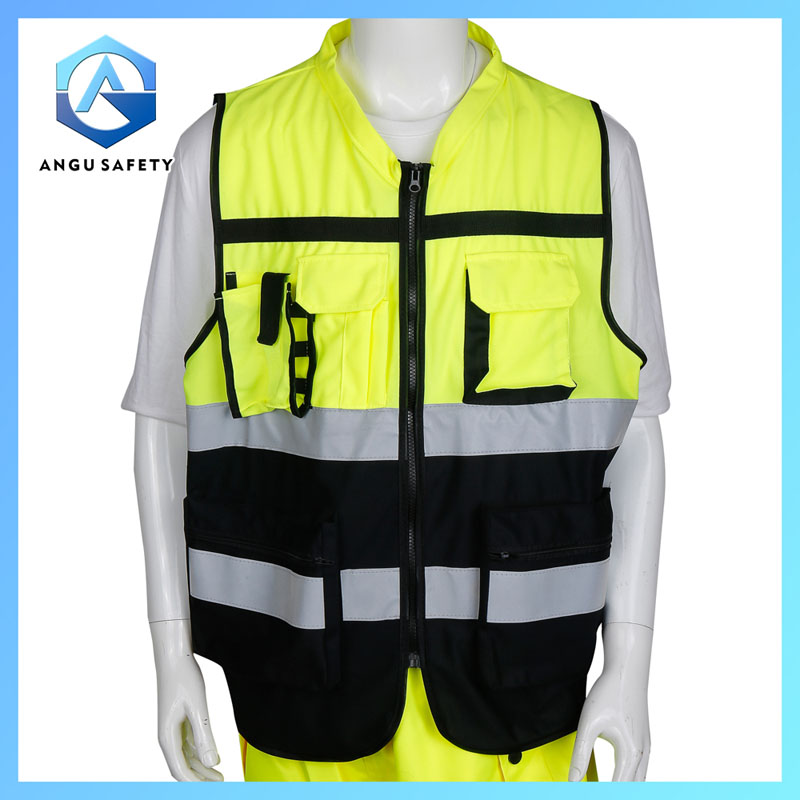 Jaket Keselamatan Reflektif Dengan Poket Dan Zip