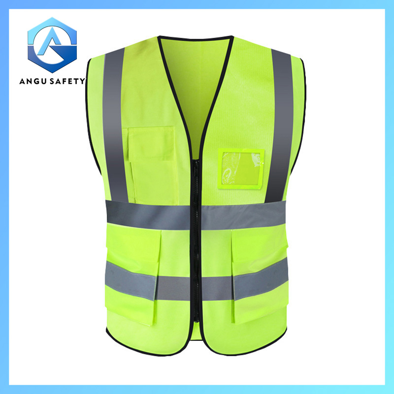 Jaket Keselamatan Reflektif Hi Vis Poket PVC